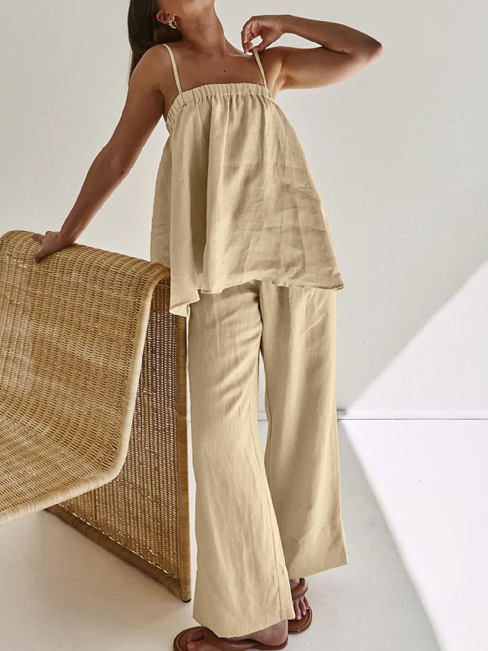 Solid Casual Pants Set  Liora Lane Boutique Pant Sets