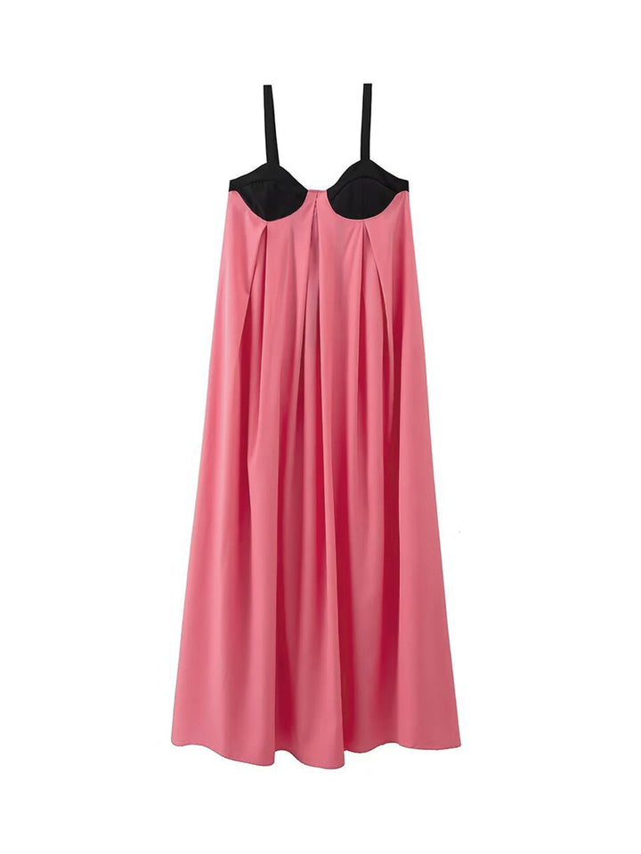 Bra-Splicing Halter Strap Long Dress  Liora Lane Boutique Dresses