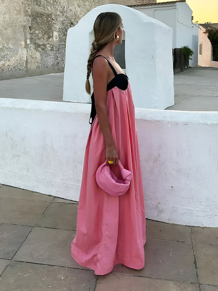 Bra-Splicing Halter Strap Long Dress  Liora Lane Boutique Dresses