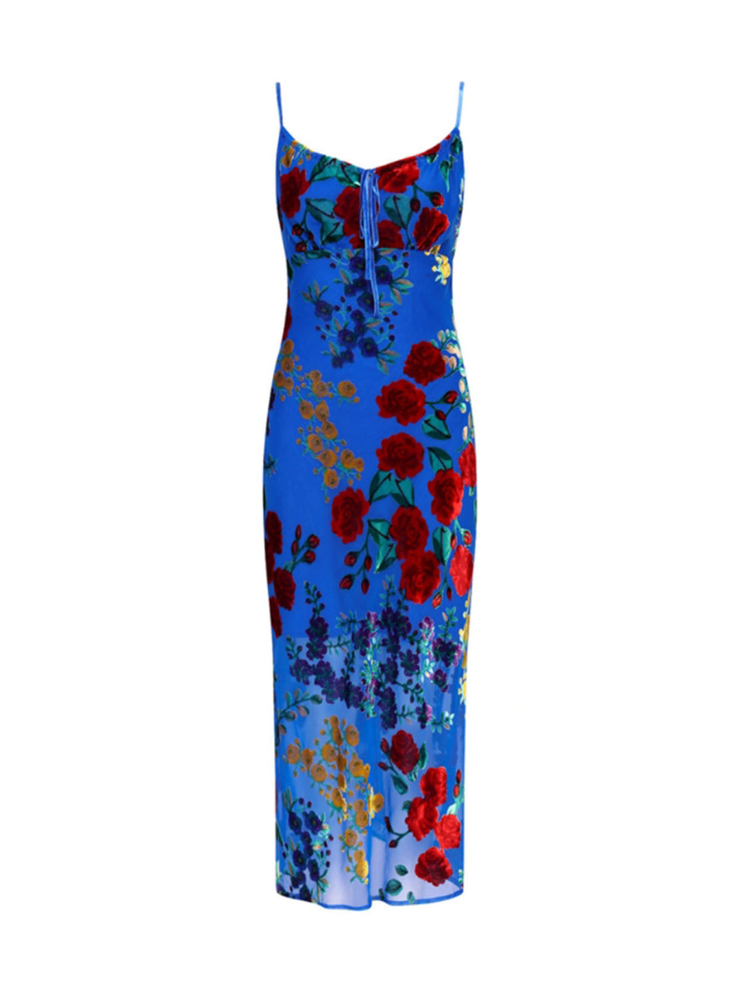 Velvet Floral Appliqué Cami Dress  Liora Lane Boutique Dresses