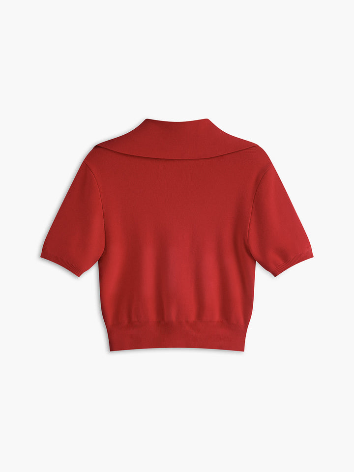 Effortless Collared Top  Liora Lane Boutique Knit Tops