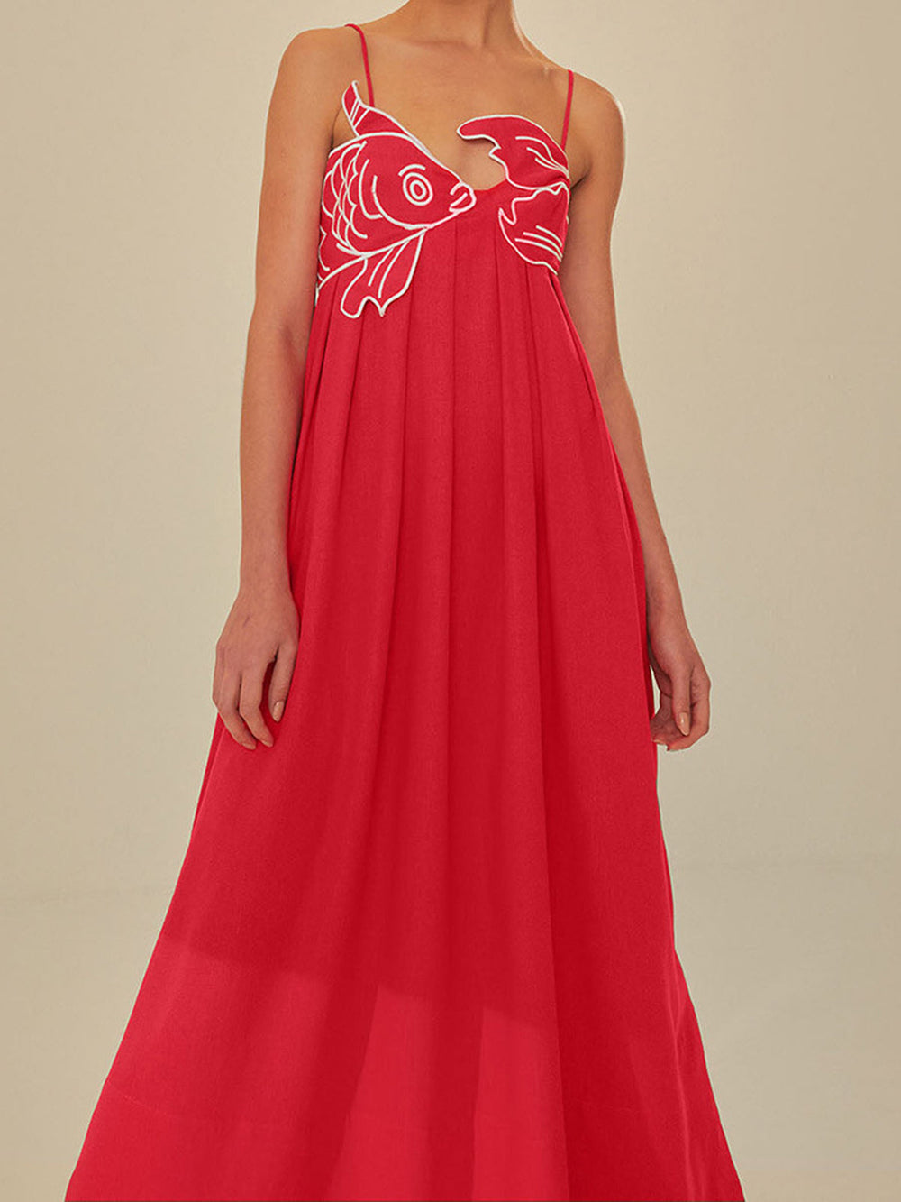 Embroidered Fish Semi-Sheer Cami Dress  Liora Lane Boutique Dresses