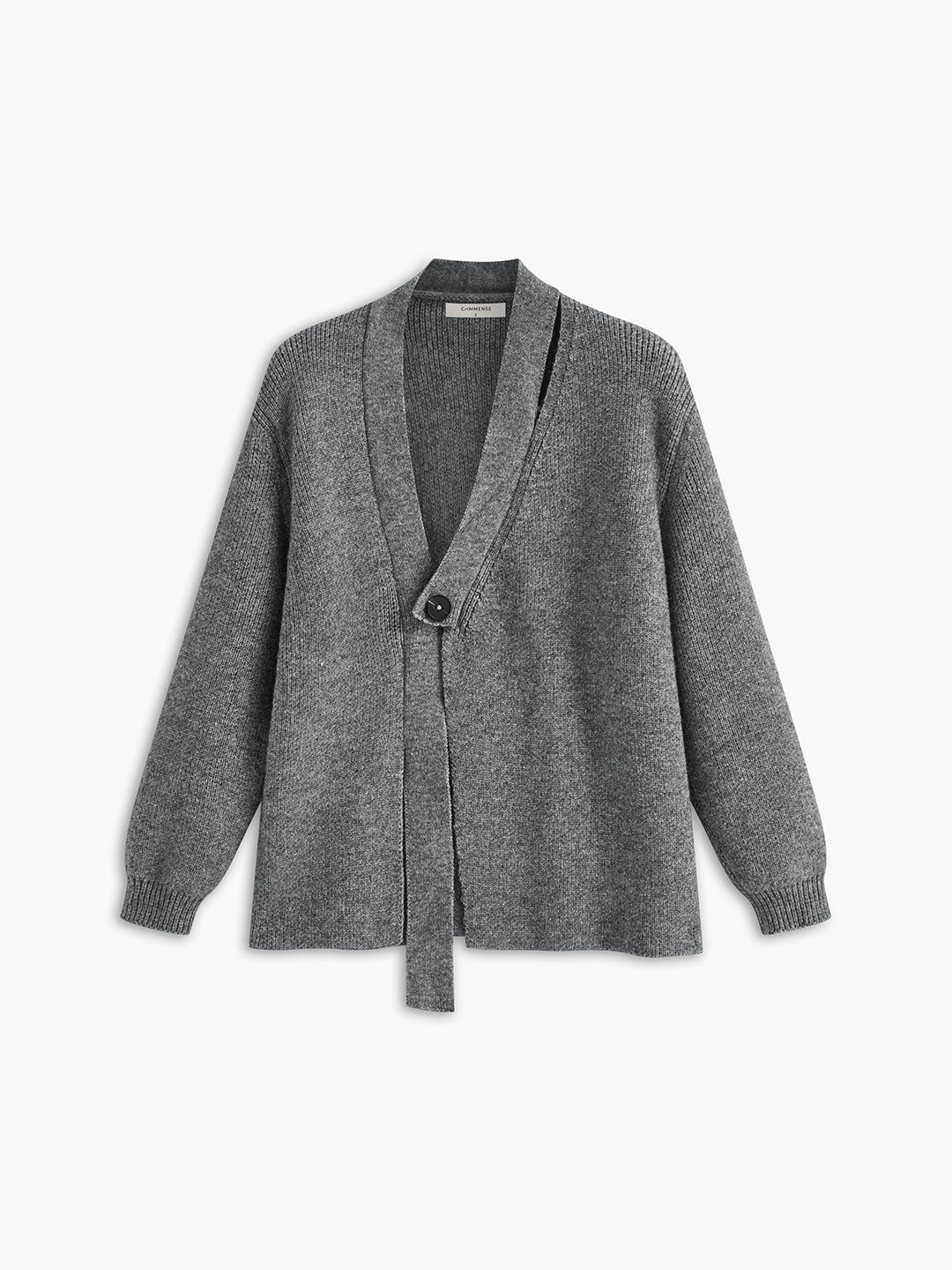 Retro V-Neck Button Cardigan  Liora Lane Boutique Cardigans Grey / L 84.99