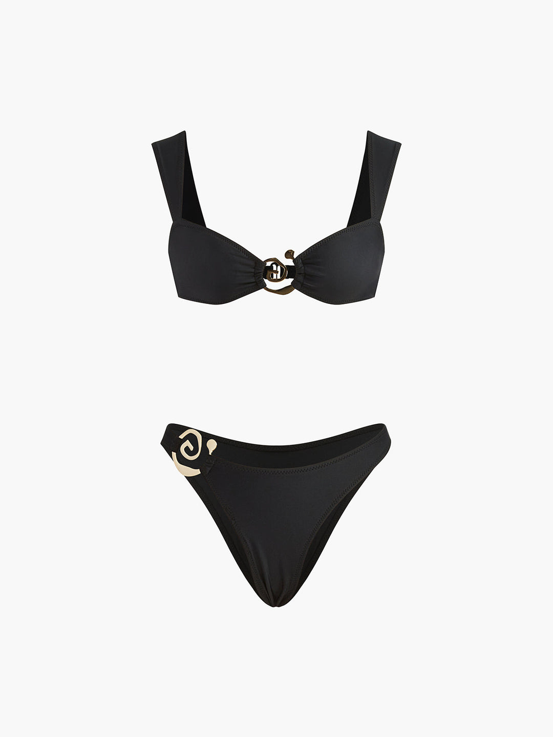Golden Spiral Bikini Set  Liora Lane Boutique Bikini Sets Black / L 92.99
