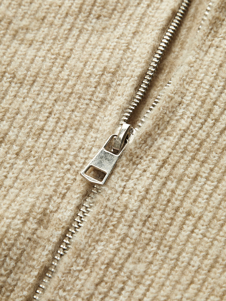 Zipper Pluffy Knit Outerwear  Liora Lane Boutique Knit Outerwear