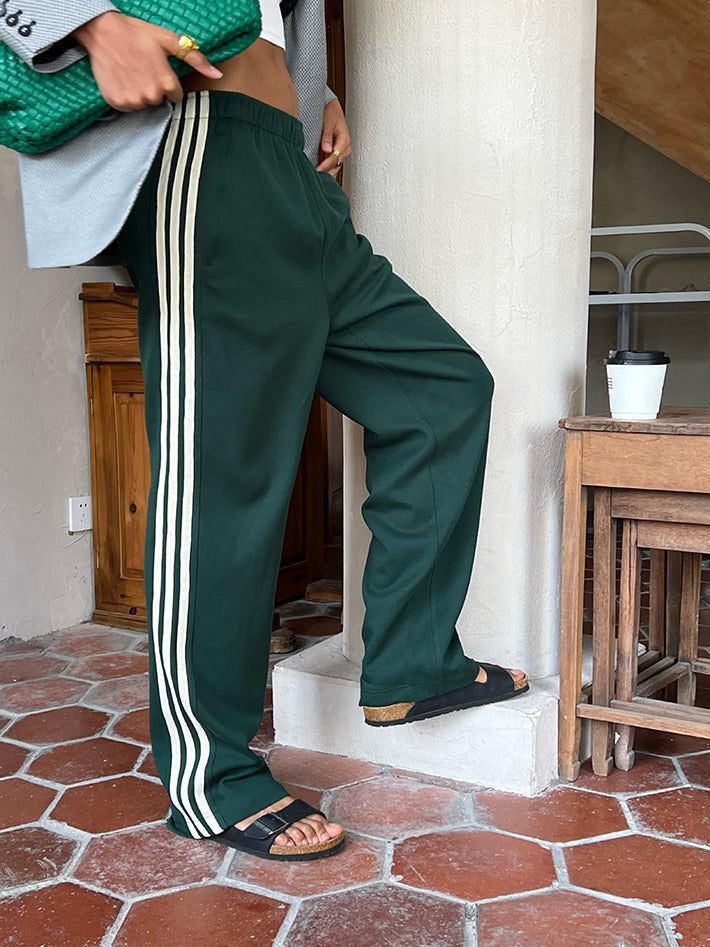 Casual Striped Patchwork Pants  Liora Lane Boutique Pants