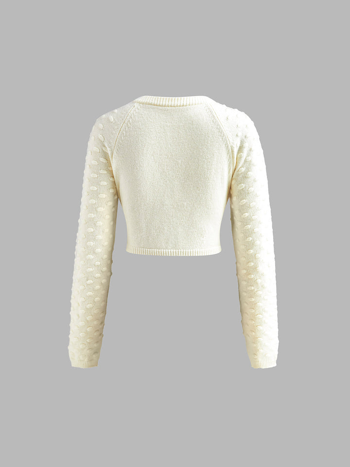 Bow Knotted Cozy Crop Knit Top  Liora Lane Boutique Knit Tops