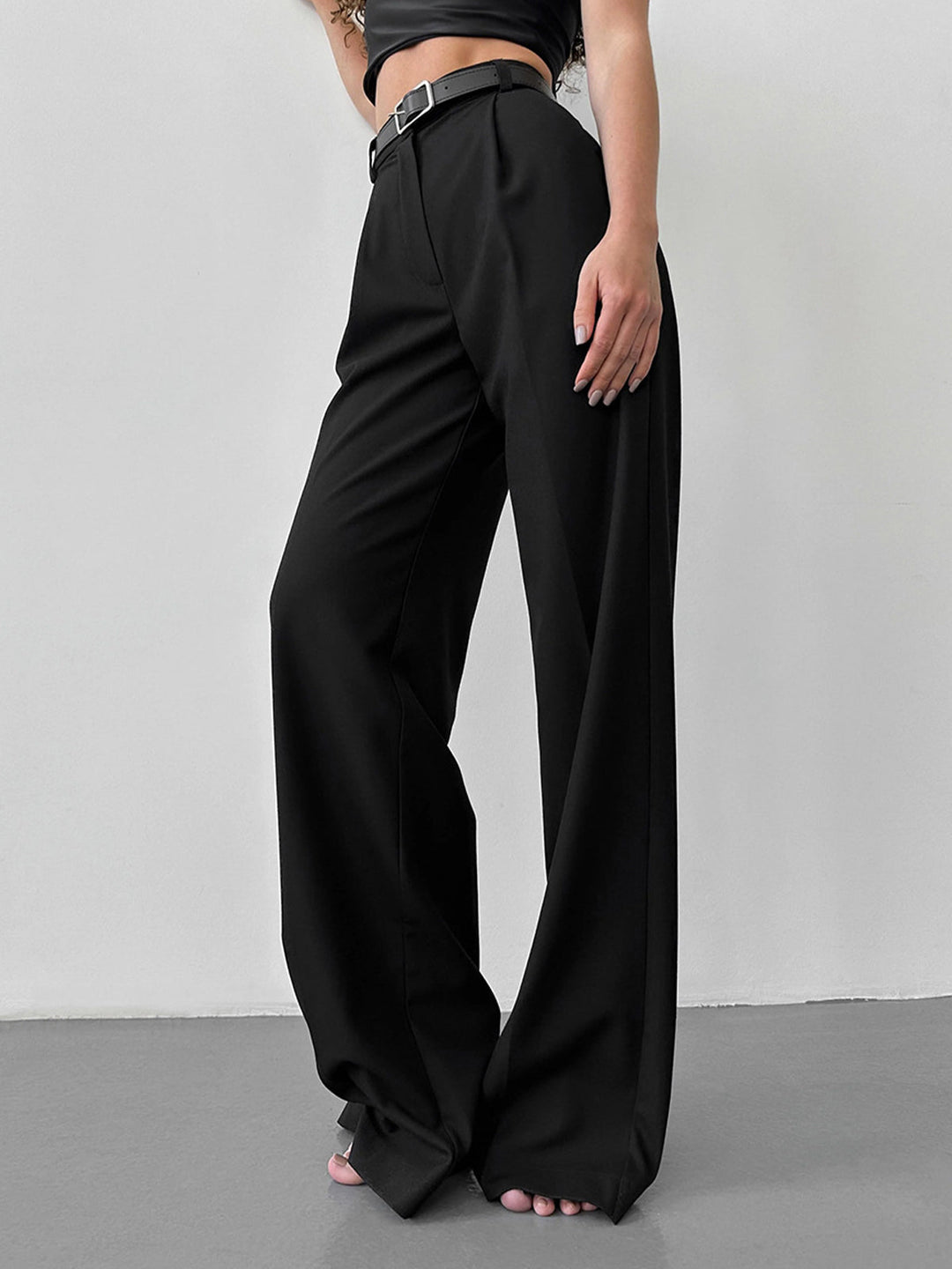High-Waist Wide Leg Pants  Liora Lane Boutique Pants Black / XL 44.00