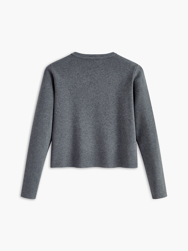 Crew Neck Button Knit Cardigan  Liora Lane Boutique Cardigans