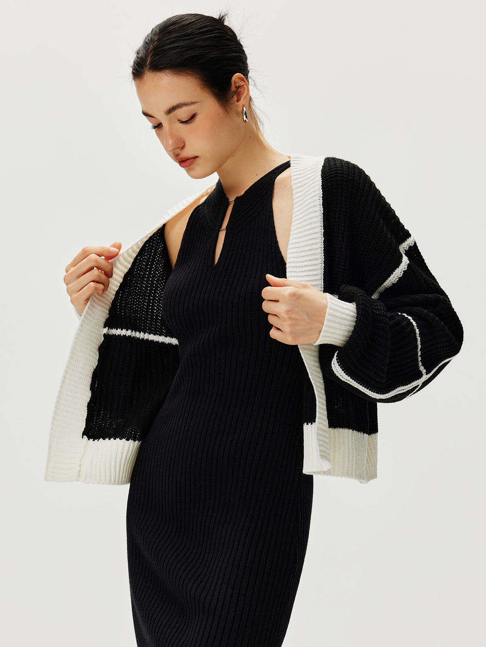 Color Block Versatile Knit Cardigan  Liora Lane Boutique Cardigans