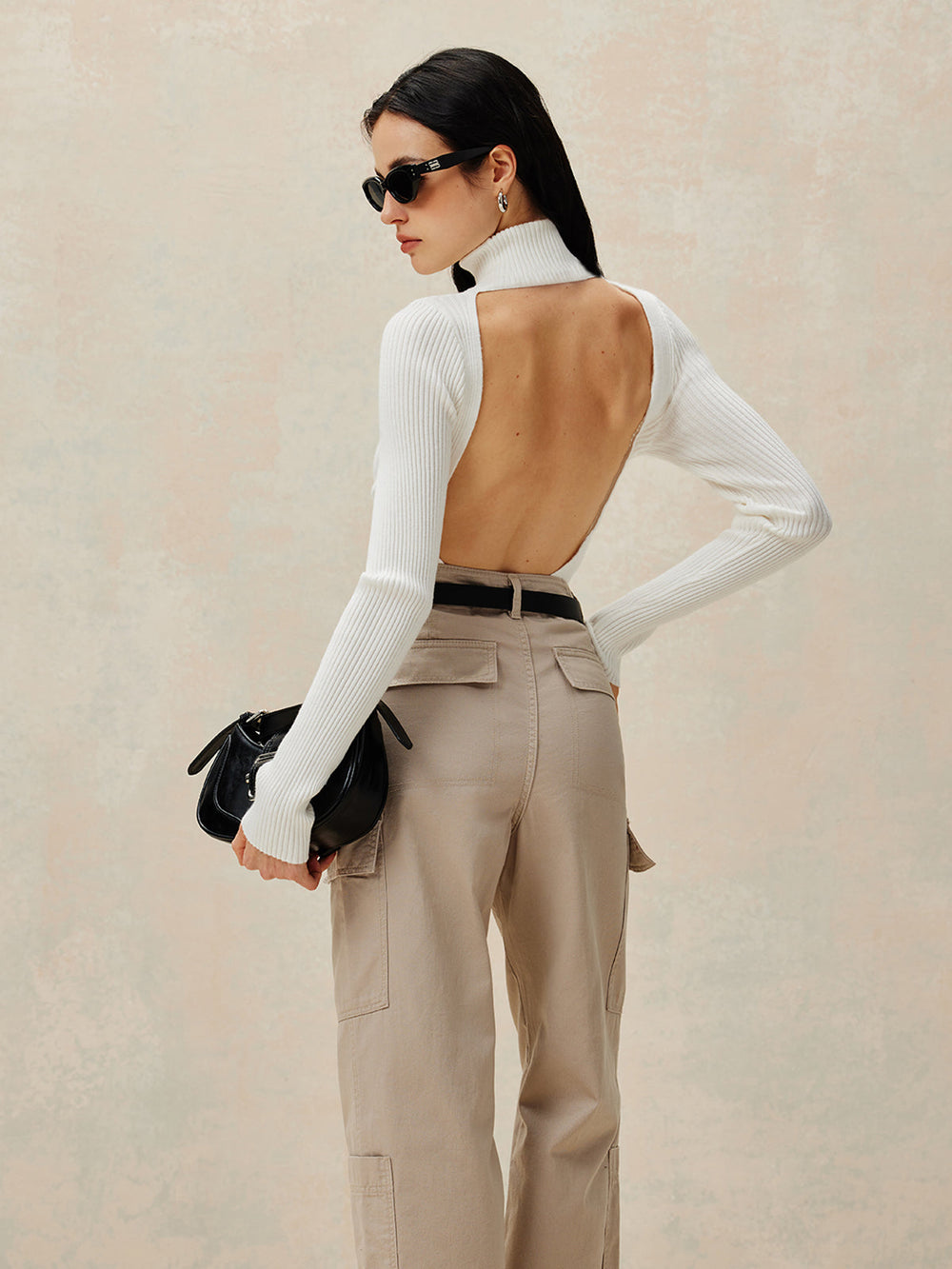 Open Back Knit Pullover Sweater  Liora Lane Boutique Sweaters