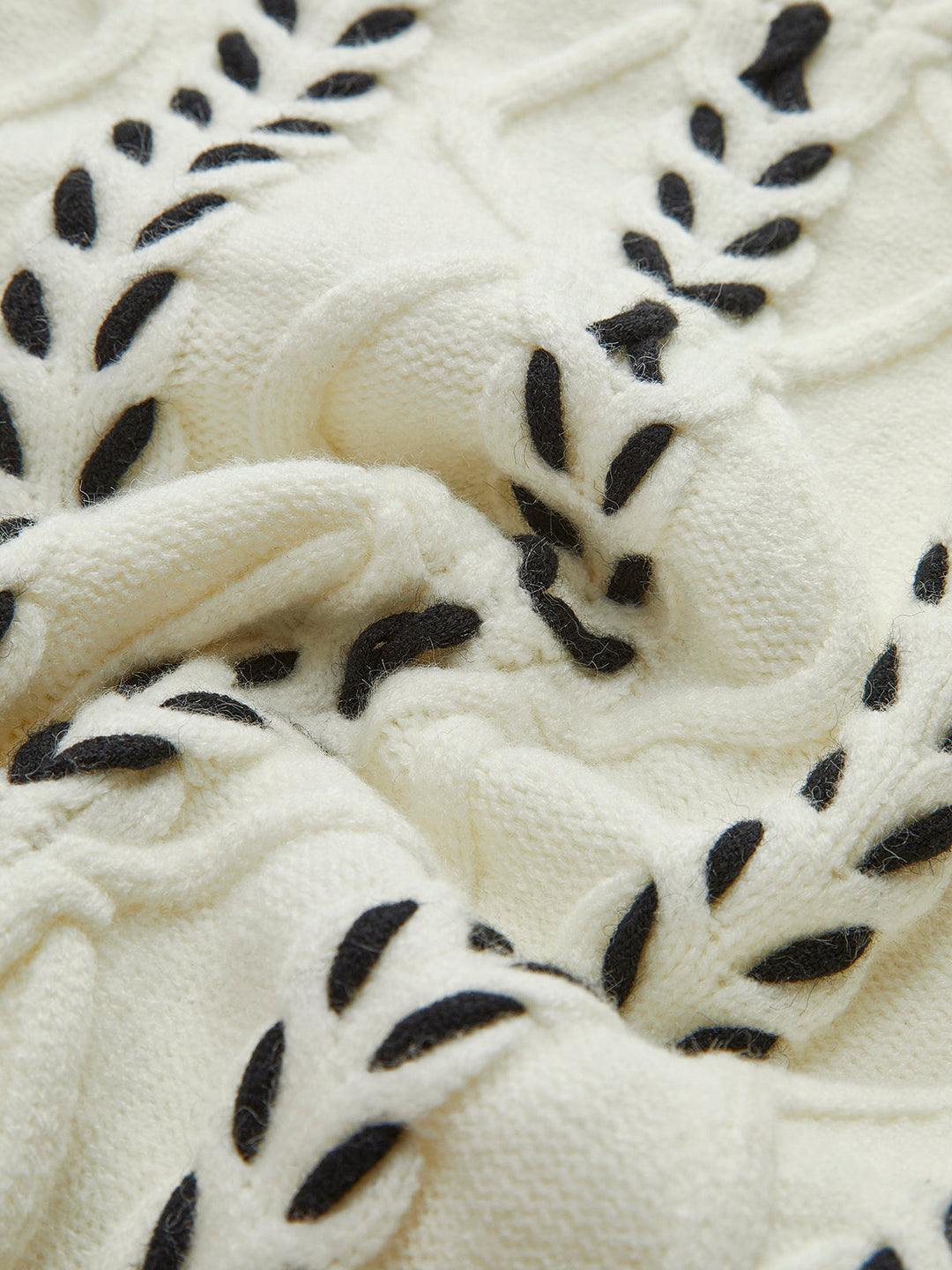 Contrast Binding Cable Knit Top  Liora Lane Boutique Knit Tops