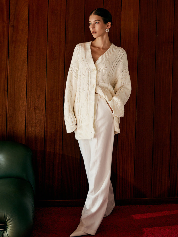 Oversized Cable Knit Outwear  Liora Lane Boutique Knit Outerwear