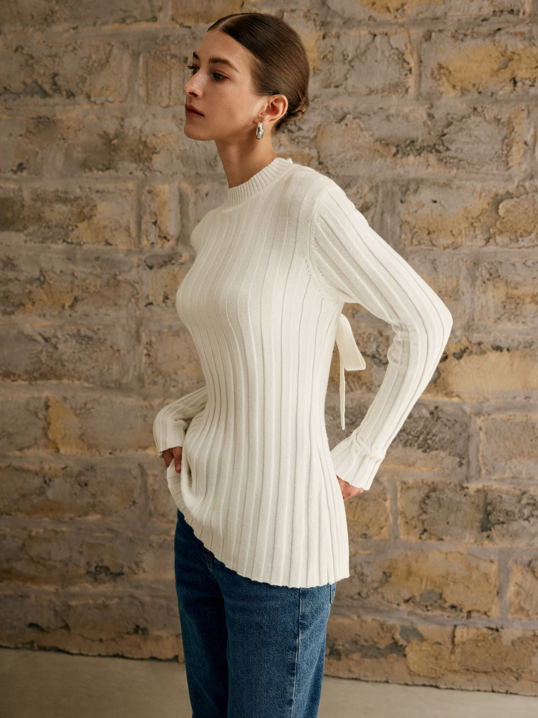 Tie Open Back Knit Top  Liora Lane Boutique Knit Tops