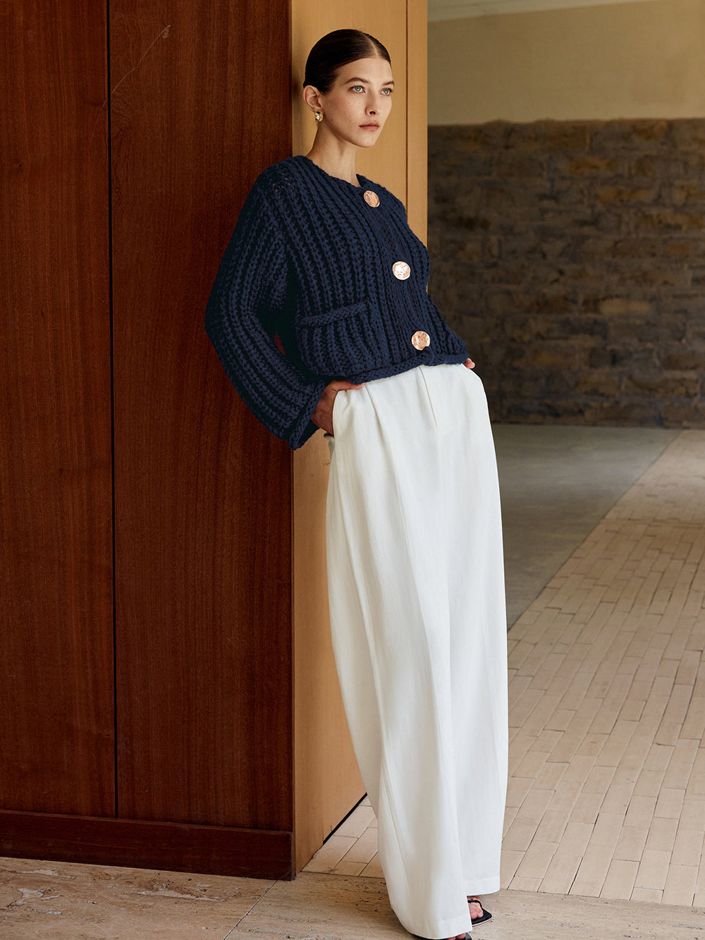 Plain Button Knit Cardigan  Liora Lane Boutique Cardigans