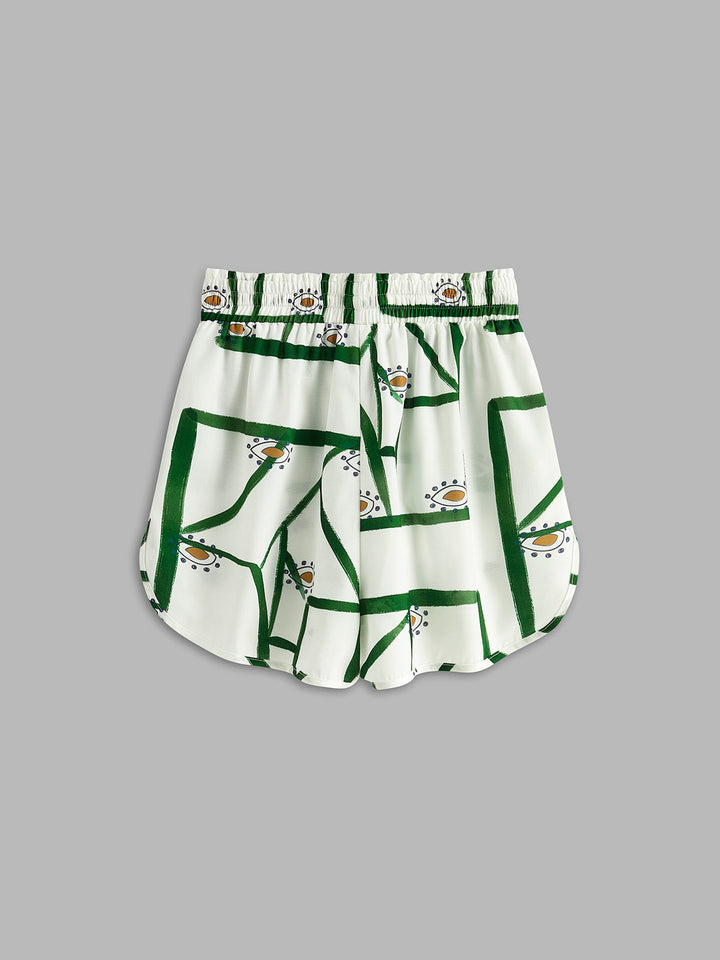 Print Drawstring Shorts Set  Liora Lane Boutique Short Sets