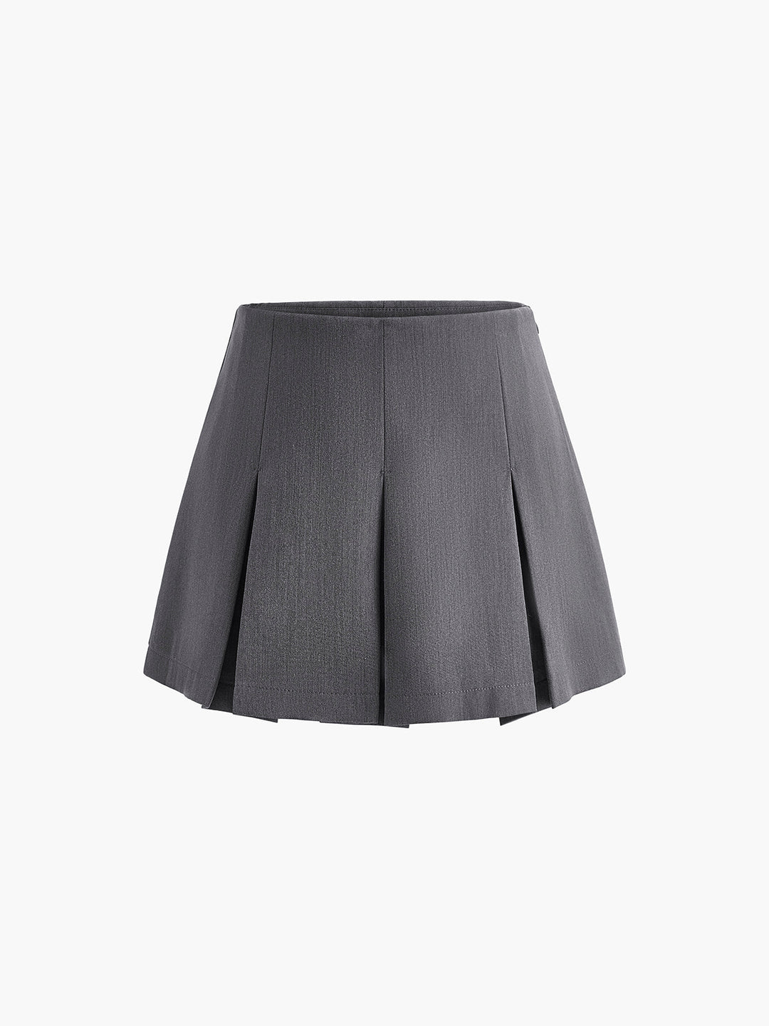 Pleated Zipper Mini Skirt  Liora Lane Boutique Skirts Grey / XL 69.99