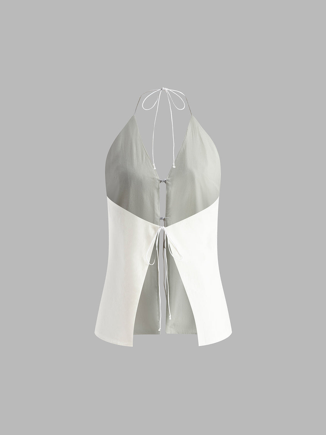 Cotton & Linen Backless Halter Top With Shorts Set  Liora Lane Boutique Short Sets