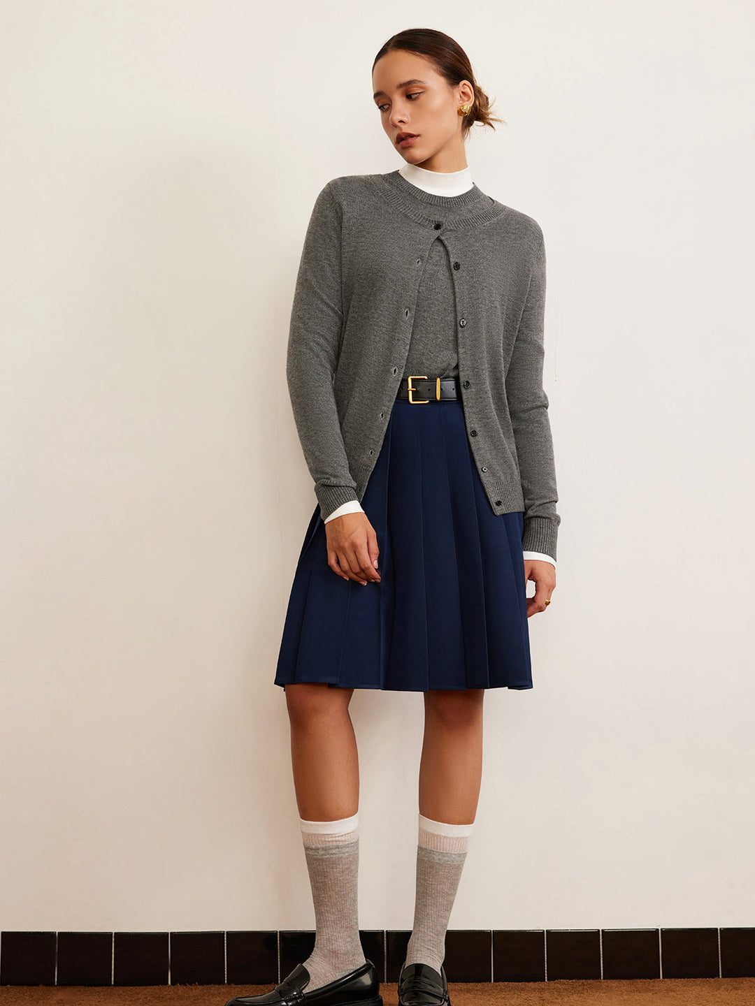 Wool-Blend Breasted Cardigan  Liora Lane Boutique Cardigans