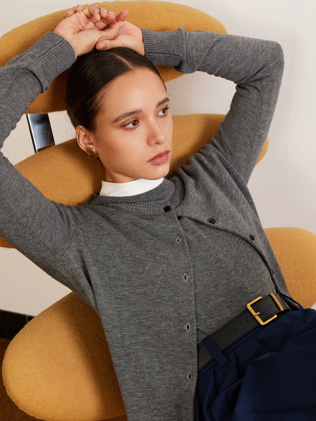 Wool-Blend Breasted Cardigan  Liora Lane Boutique Cardigans