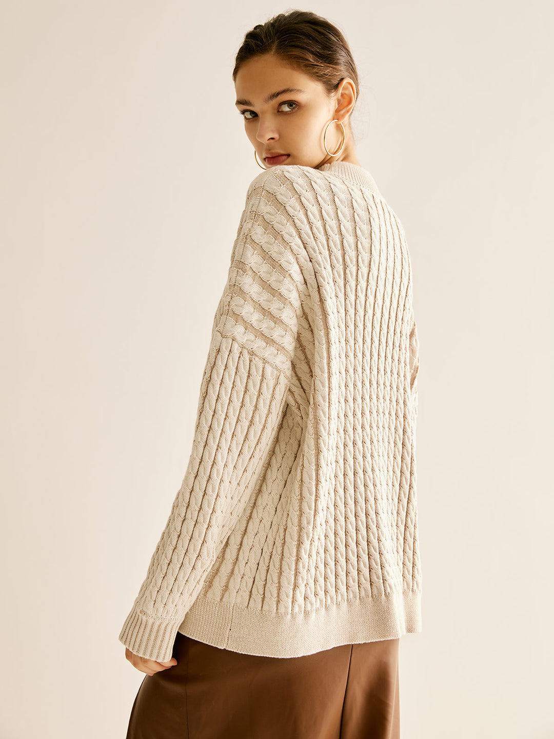 Minimalist Plain Cable Sweater  Liora Lane Boutique Sweaters