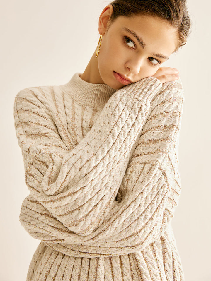 Minimalist Plain Cable Sweater  Liora Lane Boutique Sweaters
