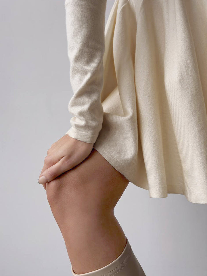 Plain Pleated Sweater Short Dress  Liora Lane Boutique Sweater Dresses