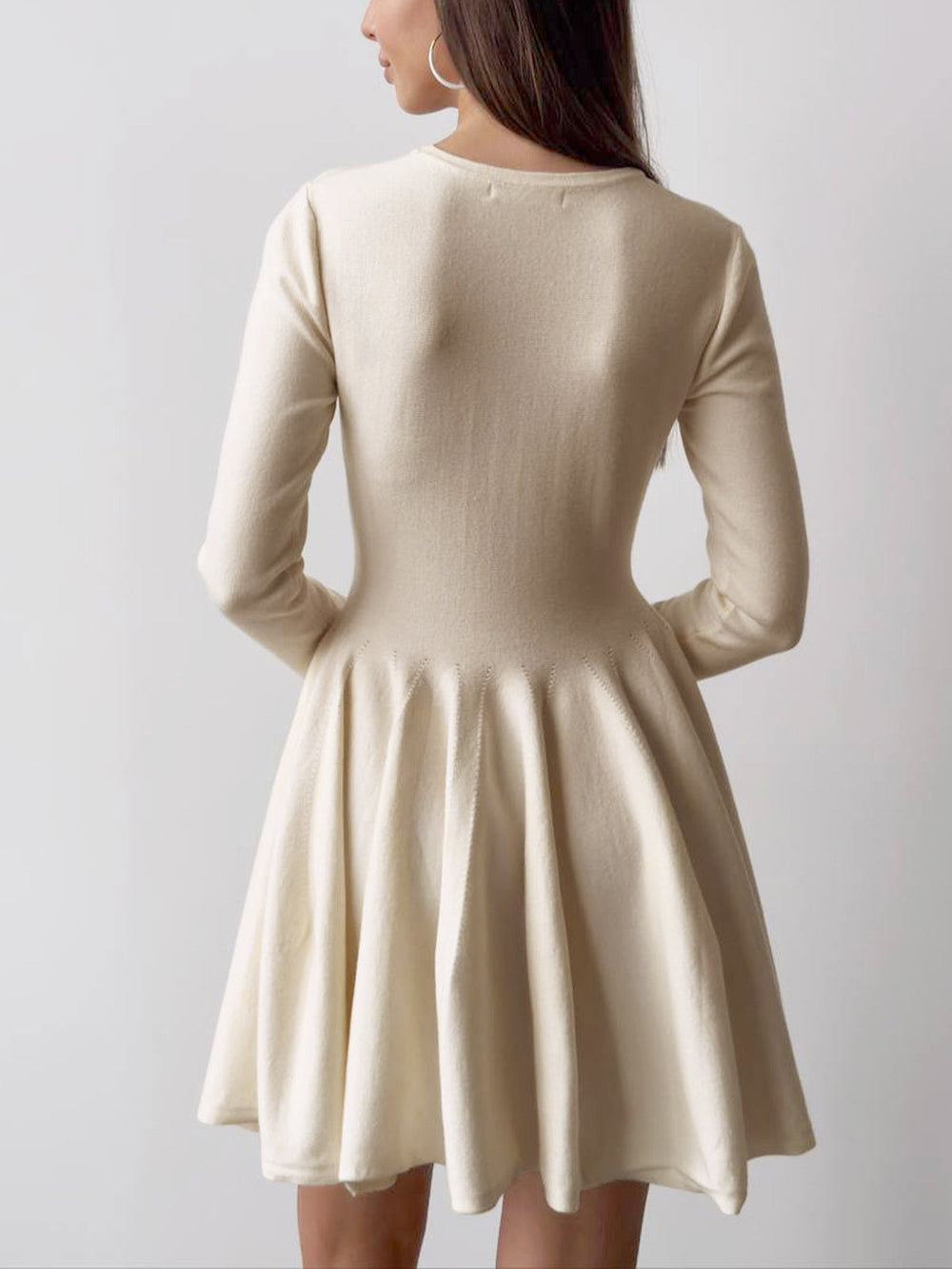 Plain Pleated Sweater Short Dress  Liora Lane Boutique Sweater Dresses