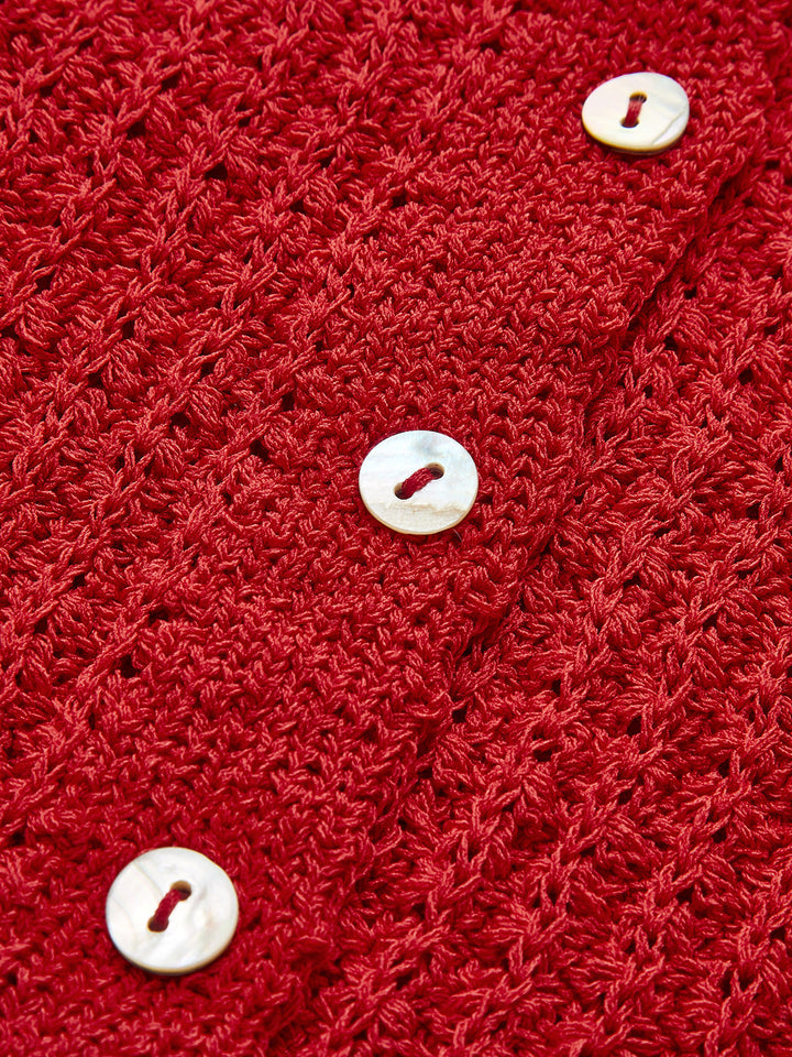 Wave Trim Breasted Cardigan  Liora Lane Boutique Cardigans