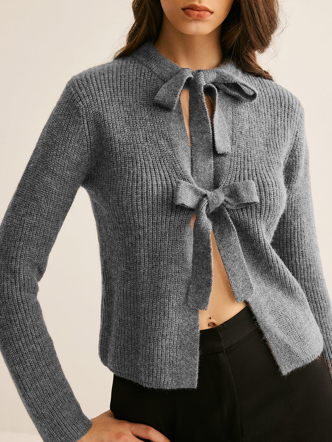 Bow Knotted Cardigan  Liora Lane Boutique Cardigans