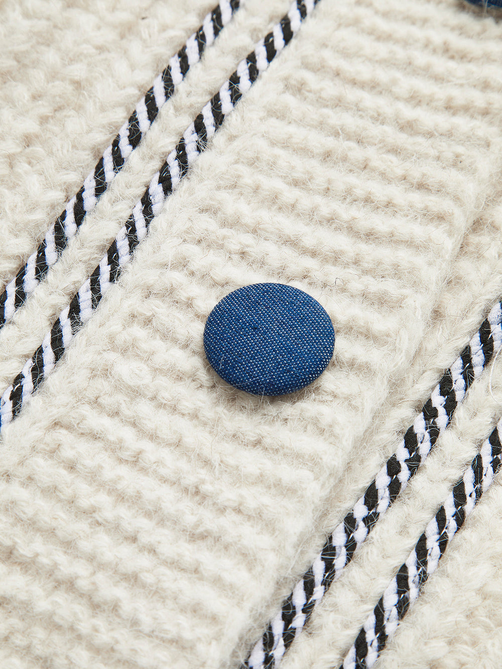 Contrast Binding V-Neck Pockets Cardigan  Liora Lane Boutique Cardigans