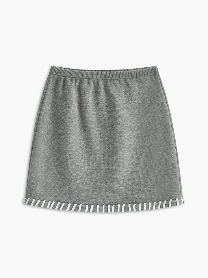 Contrast Trim Sleeveless Skirt Set  Liora Lane Boutique Skirt Sets