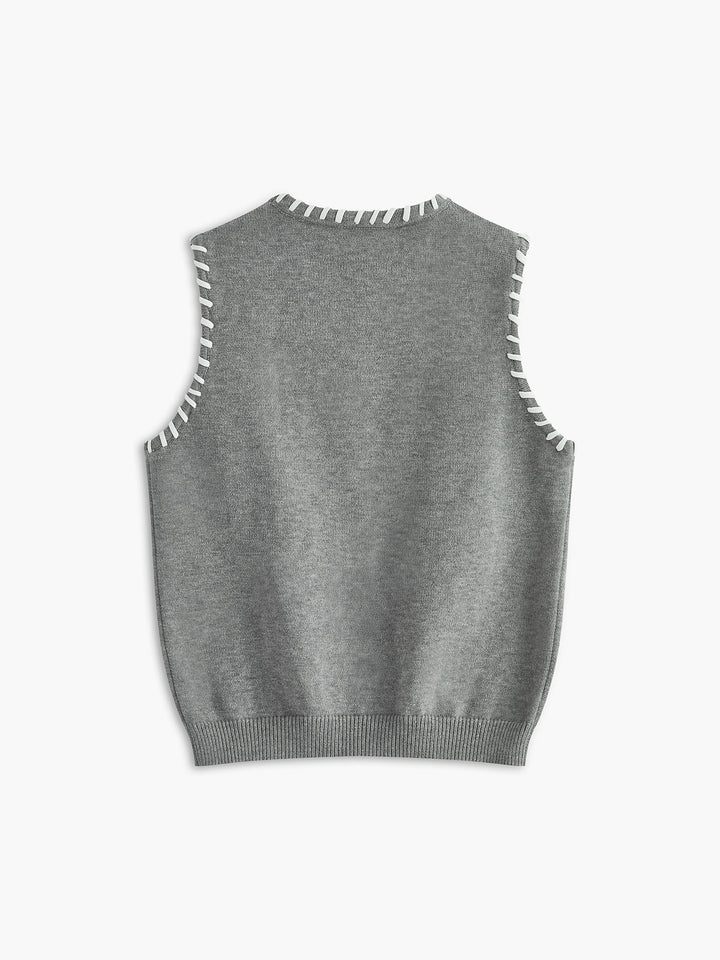 Contrast Trim Sleeveless Skirt Set  Liora Lane Boutique Skirt Sets