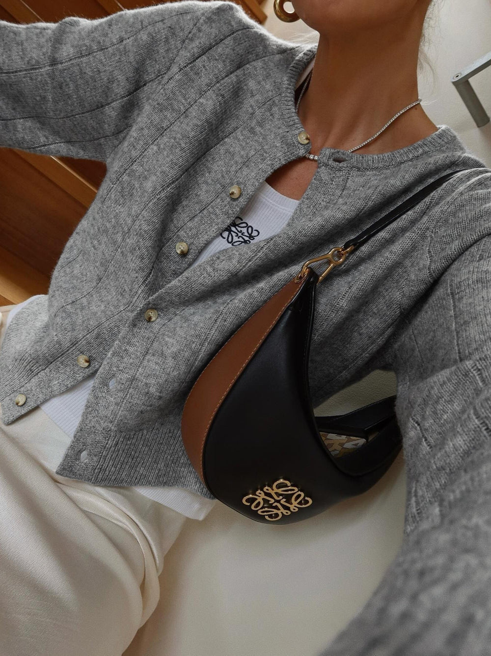 Crew Neck Button Soft Cardigan  Liora Lane Boutique Cardigans