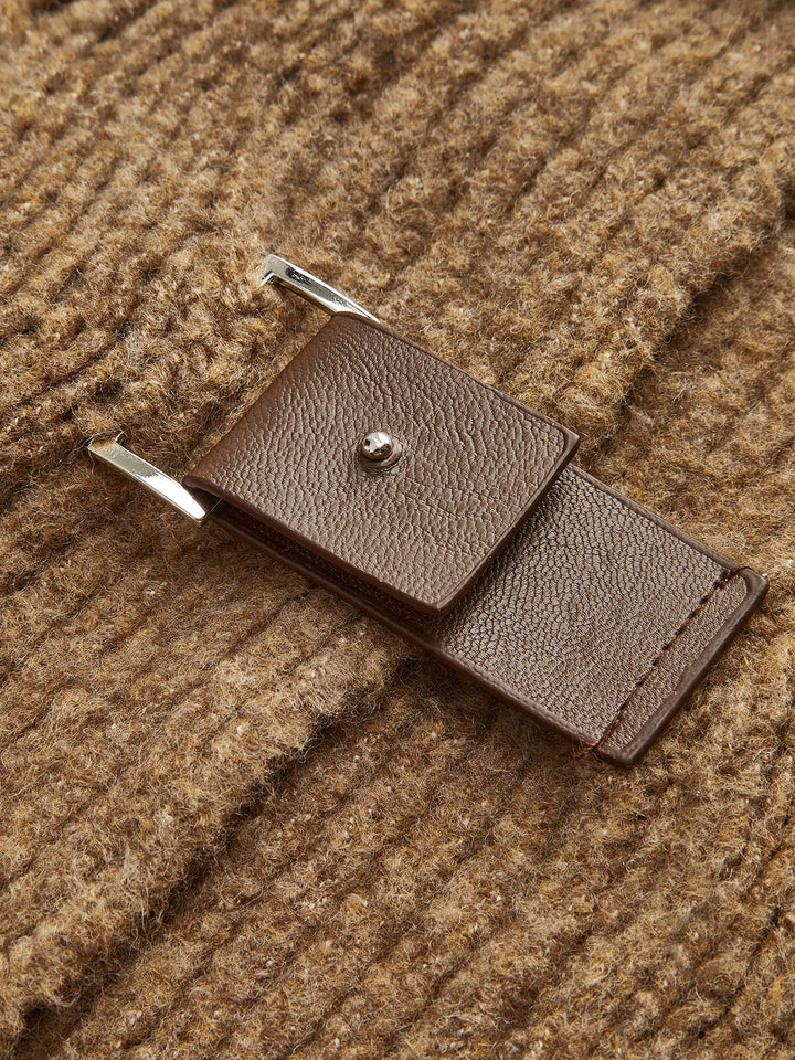 Soft-Buckle Lapel Cardigan  Liora Lane Boutique Cardigans