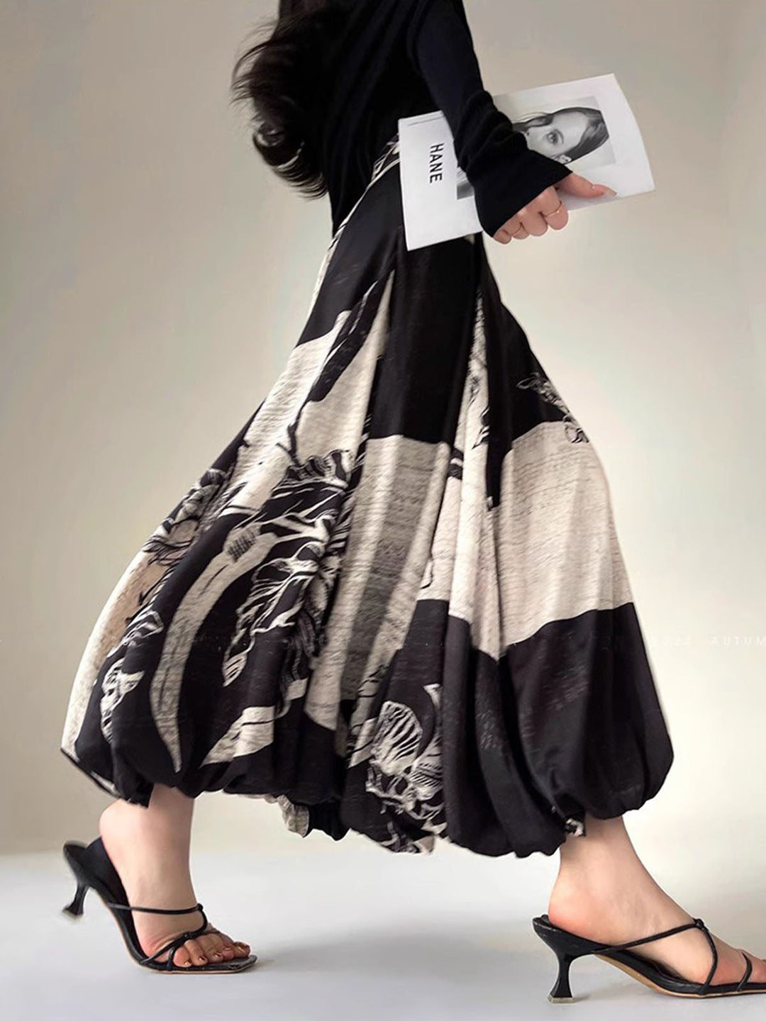Bud Waist Side-Zipper Midi Skirt  Liora Lane Boutique Skirts Black / XL 56.00