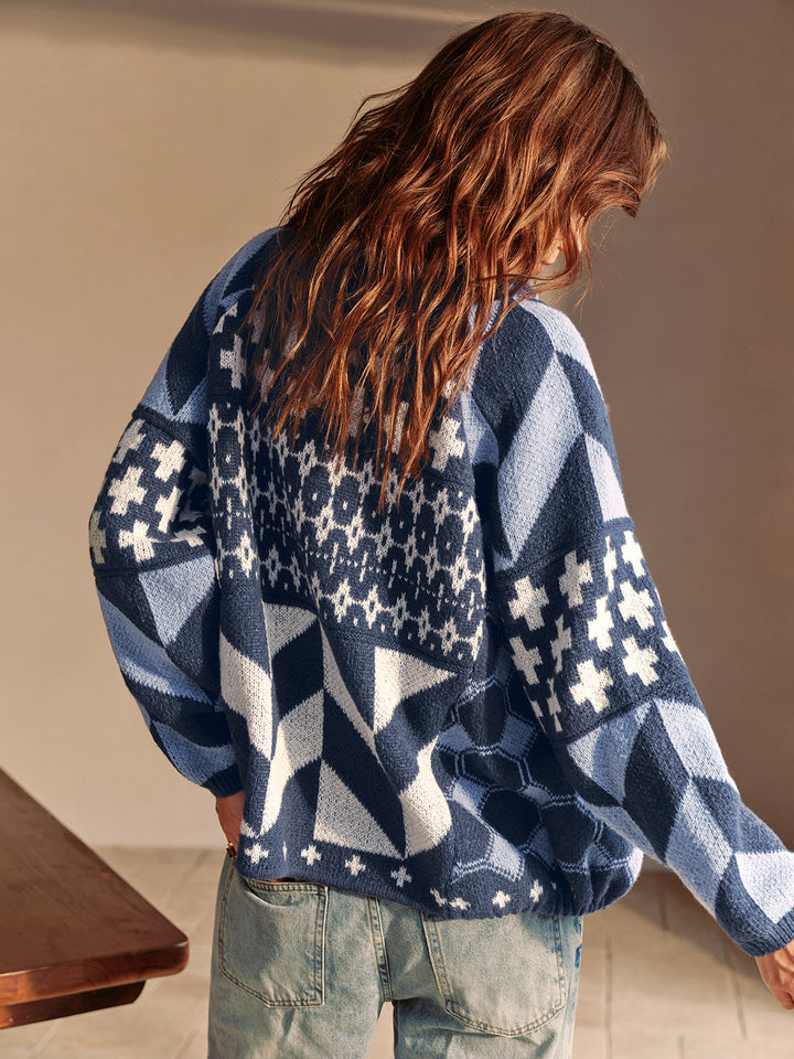 Boheme Printed Lapel Cardigan  Liora Lane Boutique Cardigans
