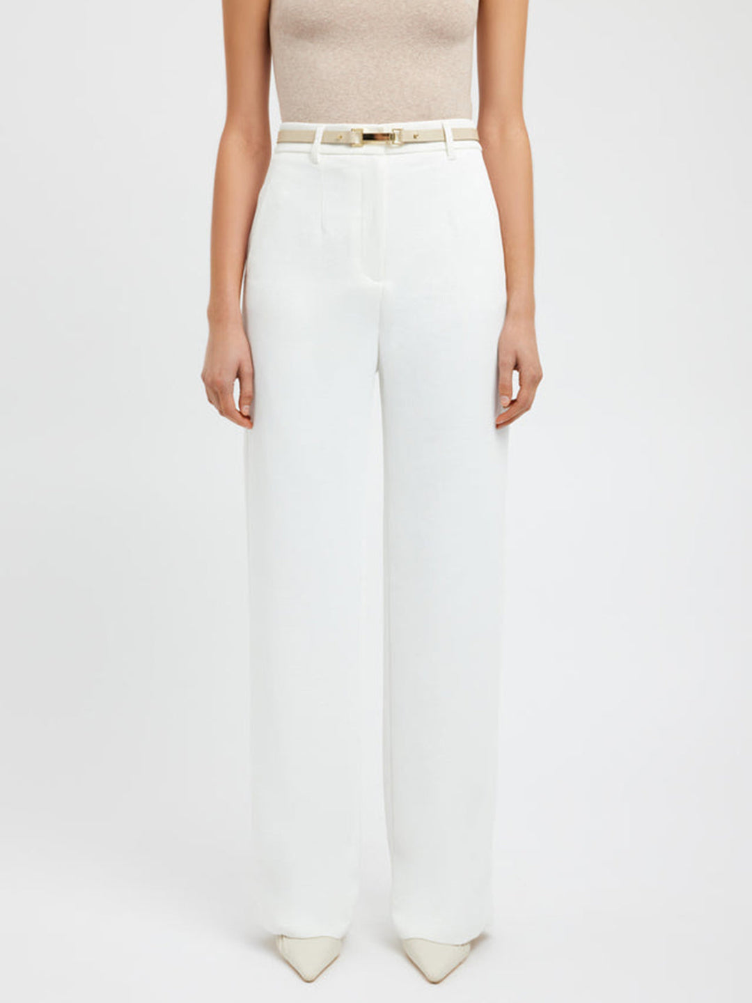 Business Casual Pockets Straight Pants  Liora Lane Boutique Pants White / XL 48.00