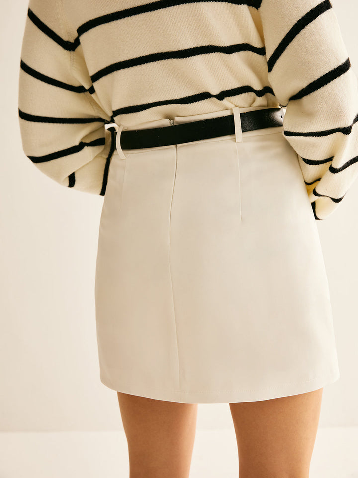 Back Zipper A Line Skirt Without Belt  Liora Lane Boutique Skirts