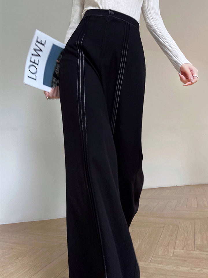 Contrast Bars Wide-Leg Flare Pants  Liora Lane Boutique Pants