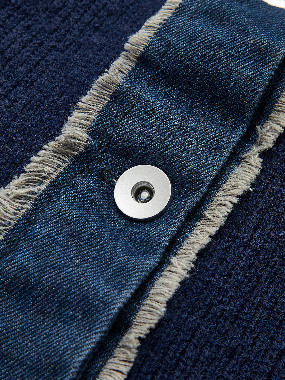 Panel Breasted Stretch Lapel Knit Top  Liora Lane Boutique Knit Tops