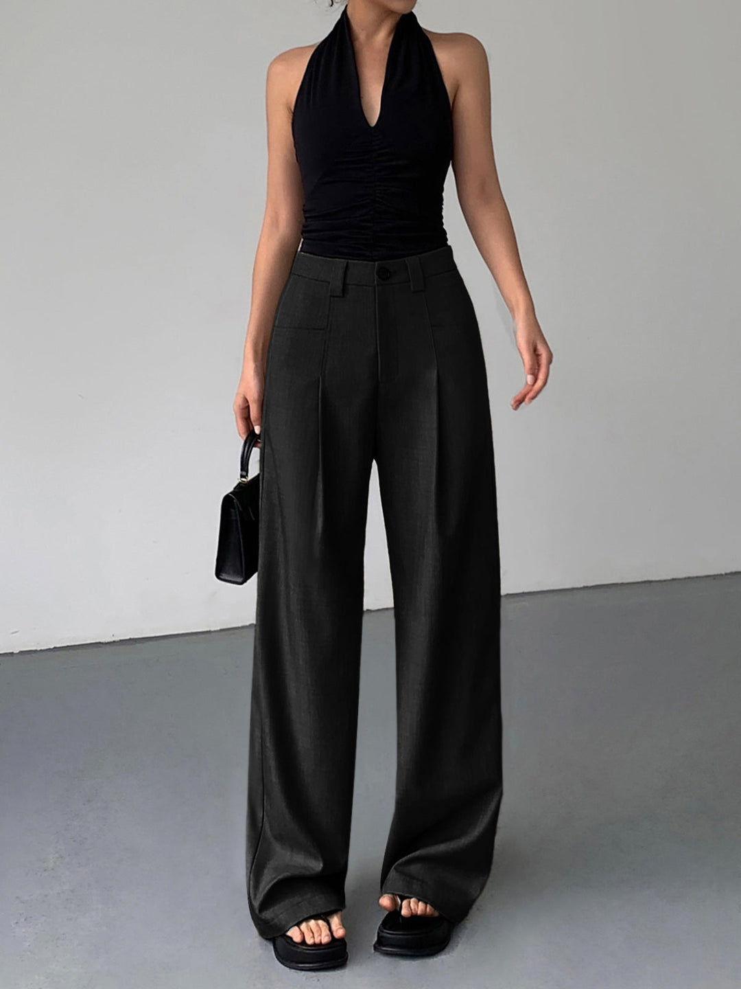 Divine Pleat Wide Leg Dress Pants  Liora Lane Boutique Pants