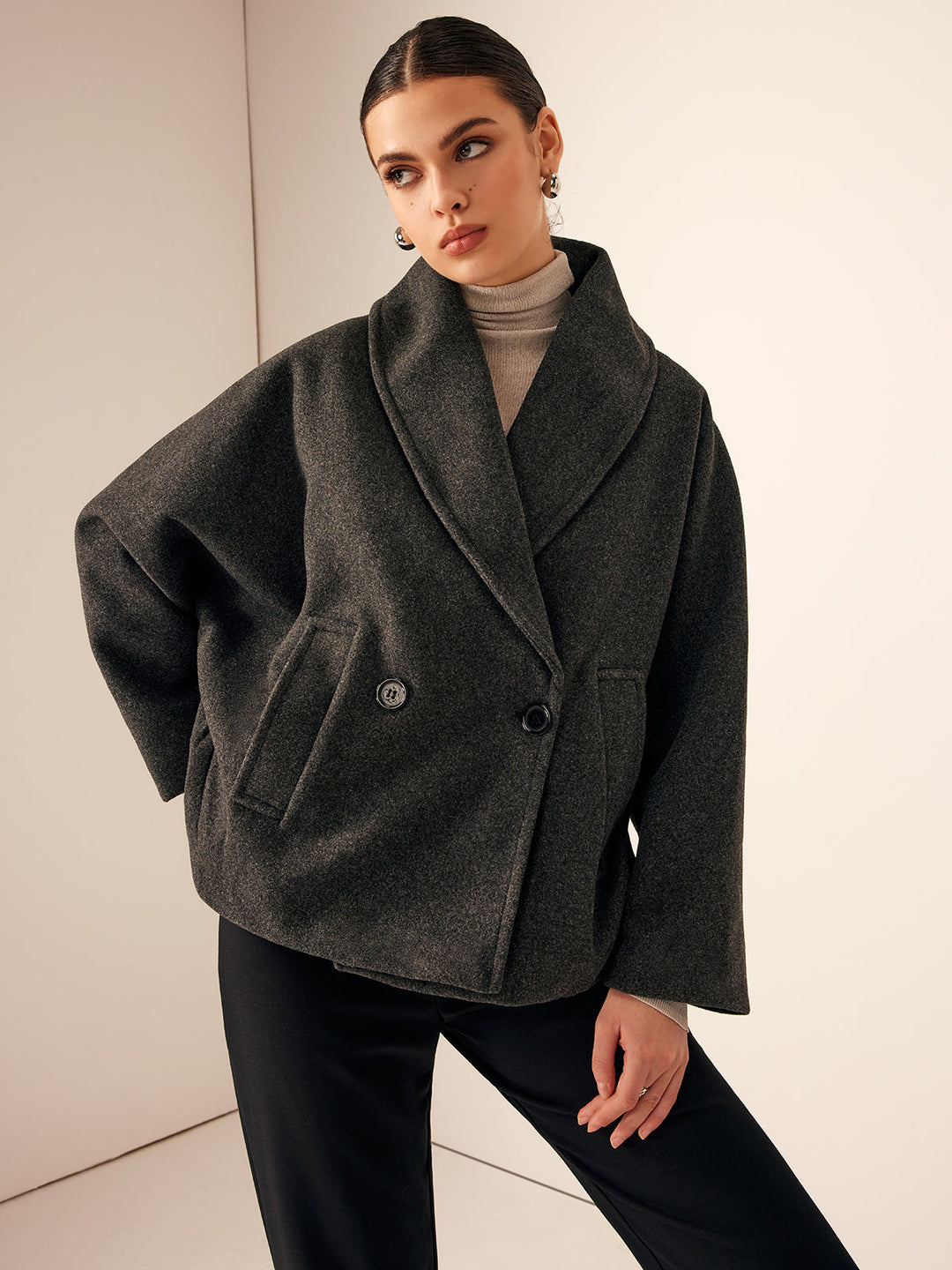 Tweed Pockets Loose Coat  Liora Lane Boutique Wool Coats