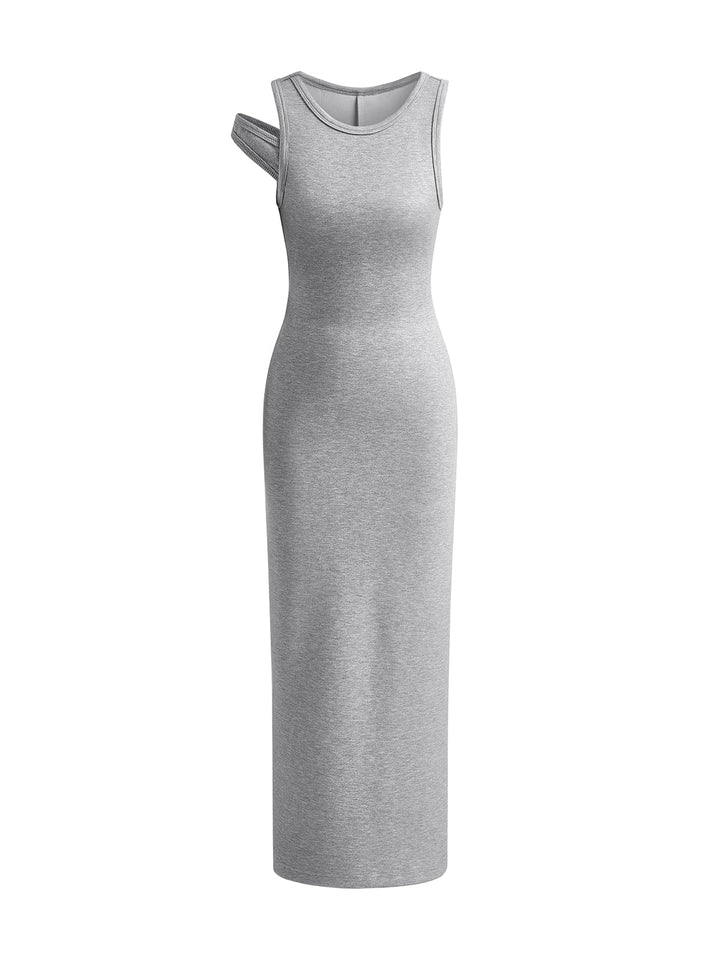 Asymmetrical Crew Neck Split Maxi Dress  Liora Lane Boutique Dresses