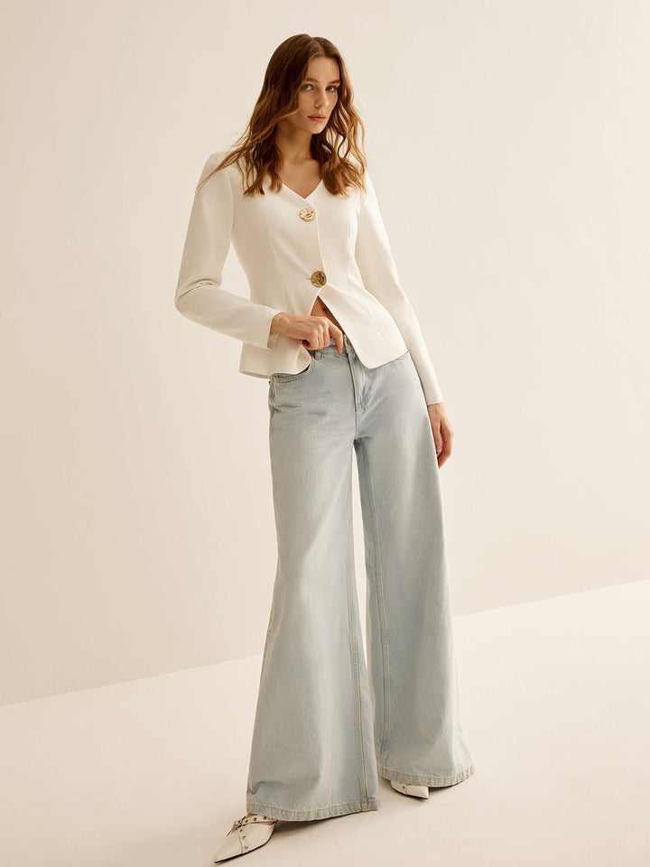 Split Skinny Blazer  Liora Lane Boutique Blazers
