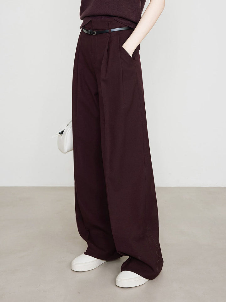 Utility High-Waist Pleated Pants Without Belt  Liora Lane Boutique Pants