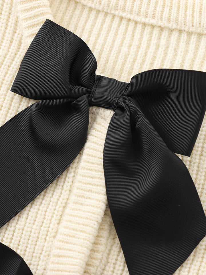 Bow Ribbed Warm Sweater  Liora Lane Boutique Sweaters