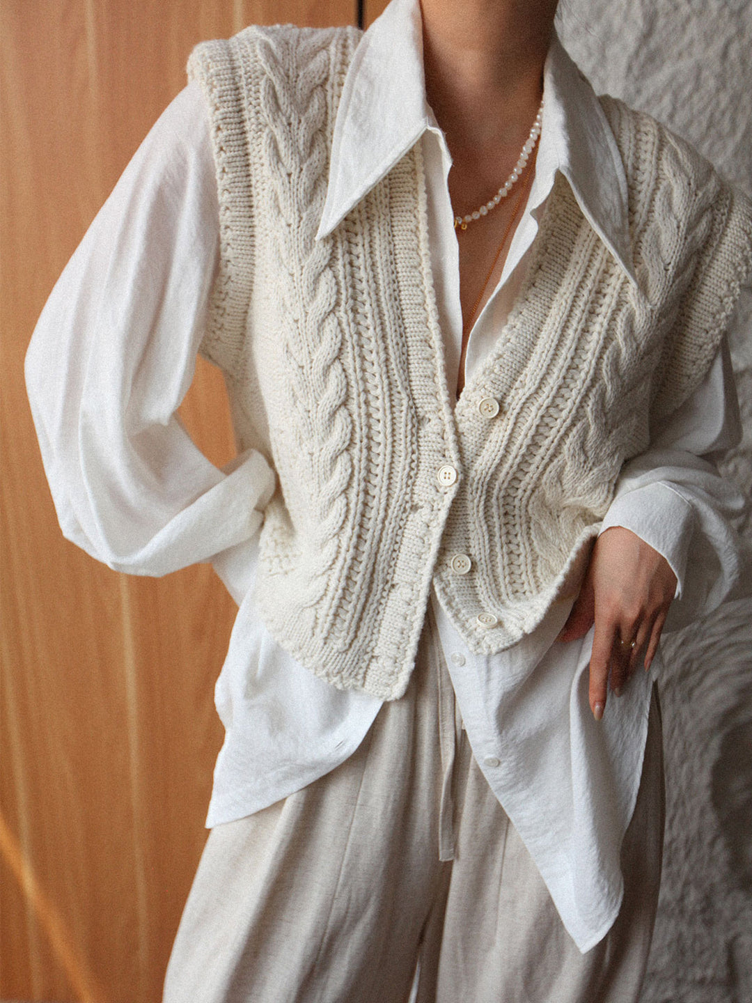 Chunky Knit V-Neck Button Cardigan  Liora Lane Boutique Cardigans