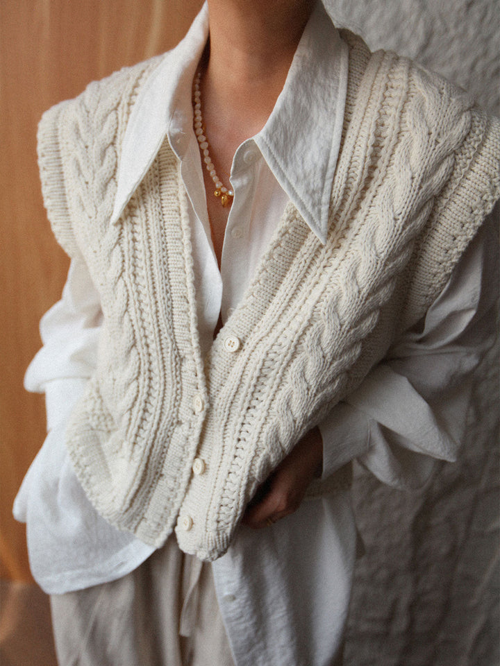 Chunky Knit V-Neck Button Cardigan  Liora Lane Boutique Cardigans