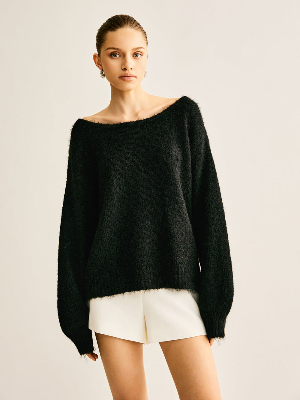 Ribbed Bow Loose Sweater  Liora Lane Boutique Sweaters